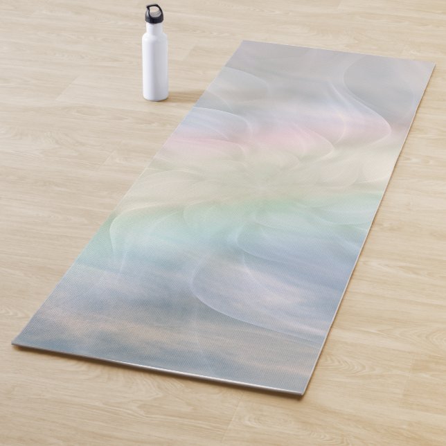 Pretty Rainbow Flower Mandala design Yoga Mat (In Situ)