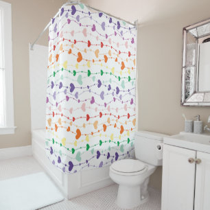 Pretty Rainbow Hearts Pattern Kids Bathroom