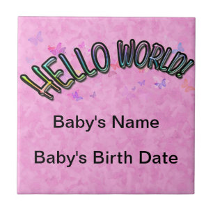 Pretty Rainbow Hello World Tile