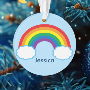 Pretty Rainbow Personalized Ornament