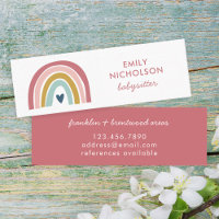 Pretty Rainbow Pink Navy Mustard Boho Babysitter