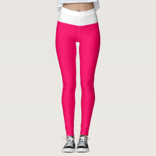 Pretty Raspberry and White Leggings