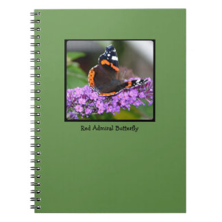 Pretty Red Admiral Butterfly Notebook