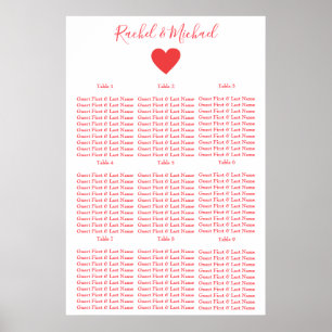 Pretty red and white poster