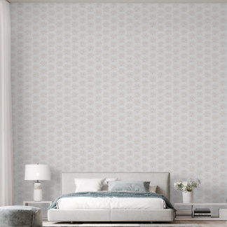 Pretty Red Brown Floral Lotus Outline Wallpaper