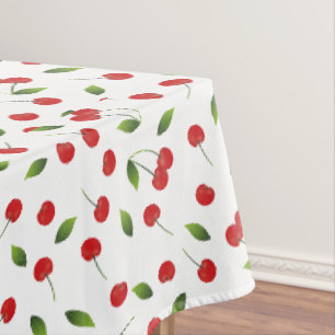 Pretty Red Cherry Tablecloth