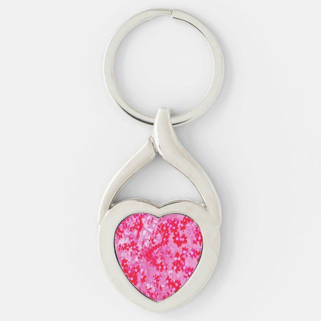 Pretty Red Flowers Keychain (Front)