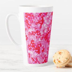 Pretty Red Flowers Latte Mug