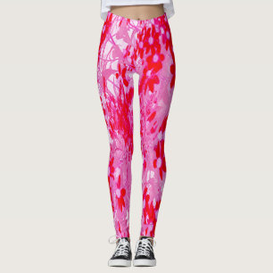 Pretty Red Flowers Leggings