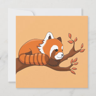 Pretty Red Panda in Tree Card