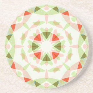 Pretty Red Pink Green Star Fun Boho Dopamine Decor Coaster