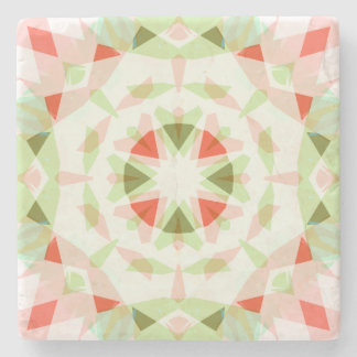 Pretty Red Pink Green Star Trendy Dopamine Decor Stone Coaster