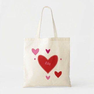 Pretty Red & Pink Hearts Valentine’s Day Tote Bag