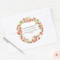 Pretty Red Pomegranate | Return Address Label