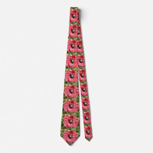 Pretty Red Poppy Flower Macro Floral Tie