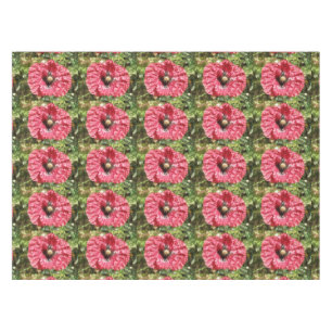 Pretty Red Poppy Flower Macro Tablecloth