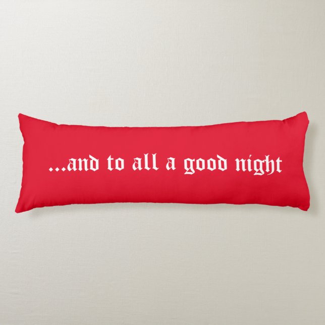 Pretty Red & White Christmas Bed or   Body Pillow (Front)