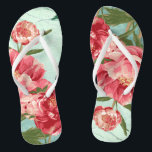 Pretty Retro Flower Fashion Chintz Peony n Bird Flip Flops<br><div class="desc">Matching fashion accessories make a perfect gift for a Couple's Shower or Bridal Shower Party Present for the bride that is using this as her invitation suite. Modern, pretty retro flower stylized peonies in bright fresh colours especially perfect for Spring or Summer weddings. This Wedding Invitation Set or Collection is...</div>