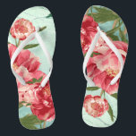 Pretty Retro Flower Fashion Chintz Peony n Bird Flip Flops<br><div class="desc">Matching fashion accessories make a perfect gift for a Couple's Shower or Bridal Shower Party Present for the bride that is using this as her invitation suite. Modern, pretty retro flower stylized peonies in bright fresh colours especially perfect for Spring or Summer weddings. This Wedding Invitation Set or Collection is...</div>