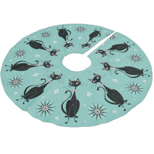 Pretty Retro Kitty Brushed Polyester Tree Skirt