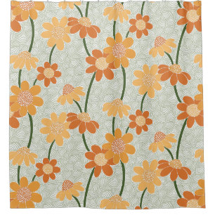Pretty retro muted 1970s flowers