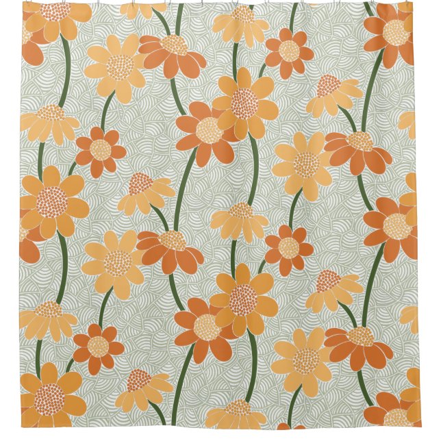 Pretty retro muted 1970s flowers (Front)