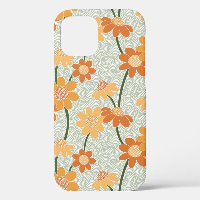 Pretty retro muted 1970s flowers Case-Mate iPhone case (Back)