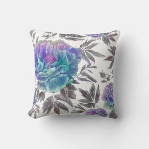 Pretty Reversible Watercolor Floral Pillow