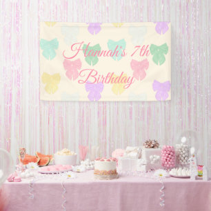Pretty Ribbon Bow Illustration Banner