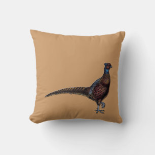 Pretty Ring Neck Pheasant Throw Pillow
