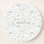 Pretty Romantic Blue Birds  Coaster<br><div class="desc">Pretty Romantic Blue Birds</div>