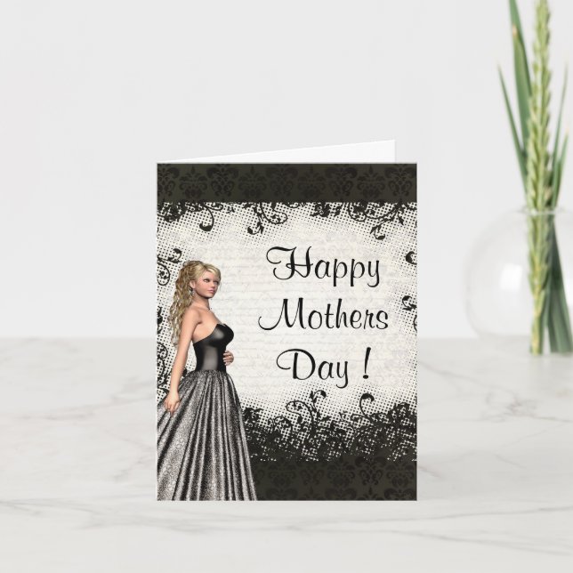 Pretty romantic mothers day card (Front)