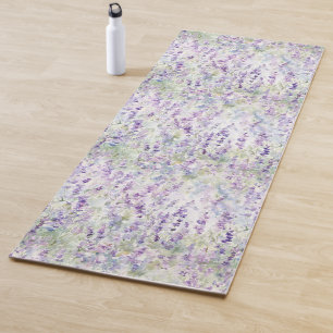 Pretty Romantic Purple Flowers Yoga Mat