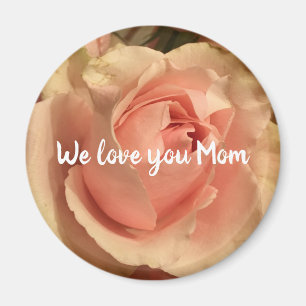 Pretty Rose Flower Peach Garden For Mom Magnet