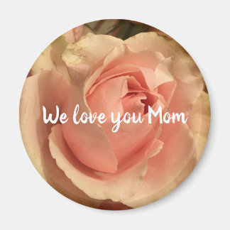 Pretty Rose Flower Peach Garden For Mom Magnet