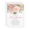 Pretty Rose Gold Pink Flowers Baby Shower
