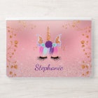 Pretty Rose Gold Unicorn Glitter Monogram