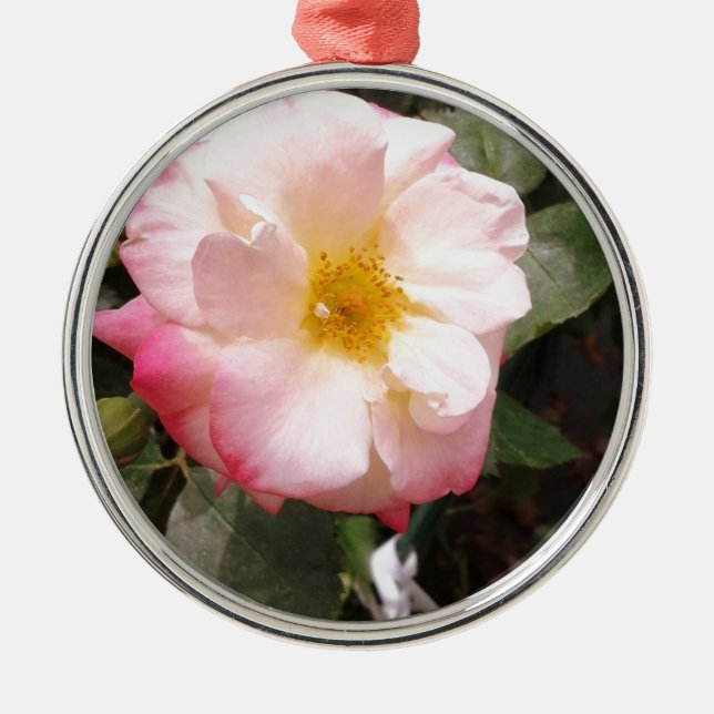 Pretty Rose Metal Ornament (Front)