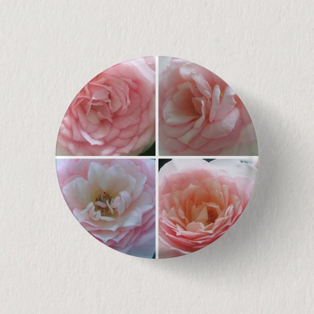 Pretty Roses 1 Inch Round Button (Front)