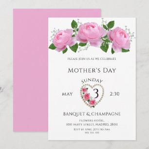 Pretty Roses Mother's Day Celebration Invitation