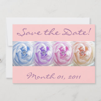 Pretty Roses With Gems Invitations
