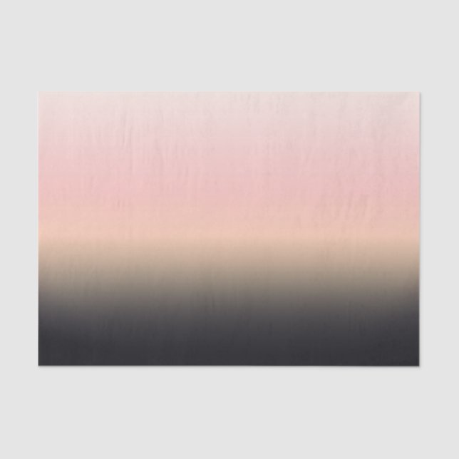 Pretty Rusted Black to Pink Gradient Ombre Tissue Paper (Front)