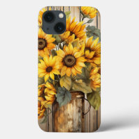 Pretty Rustic Country Sunflowers Floral Flower