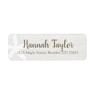 Pretty Rustic Country Wood Floral Return Address