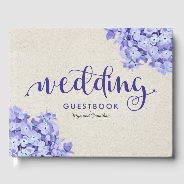 Pretty Rustic Floral Wedding with Photo Guest Book (Front)