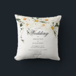 Pretty Rustic White Daisies Modern Wedding Throw Pillow<br><div class="desc">This beautiful fresh Daisy wedding invitation pillow starts with a watercolor bouquet of sweet daisies.  It is perfect for that special keepsake wedding gift. Simple,  elegant and fresh.  Mr. & Mrs. Script on the reverse side.  Matching wedding invitation available.  100% customer satisfaction with “Zazzle”</div>