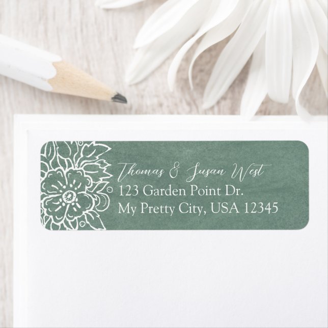 Pretty Sage Green White Floral Wedding Everyday (Insitu)