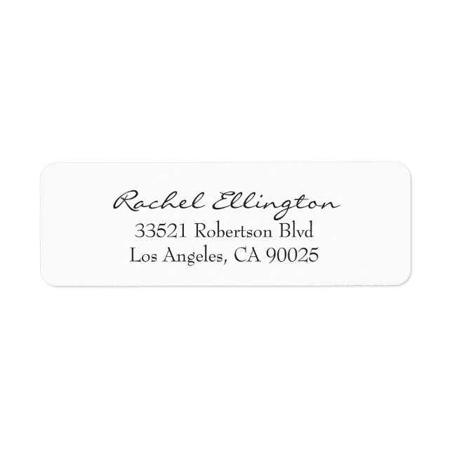 Pretty Script Address Label (Front)