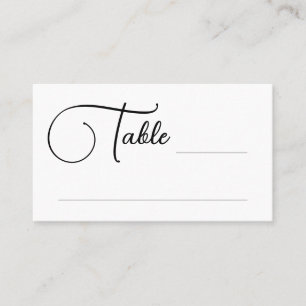 Pretty Script Table Wedding Escort Card
