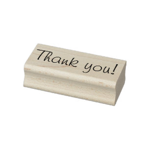 Pretty Script Thank You Rubber Stamp